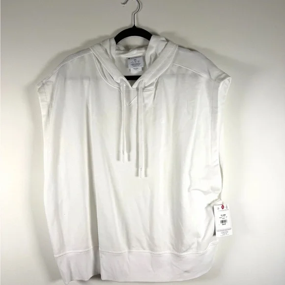 Champion Women’s White Crewneck Sleeveless Hoodie NWT - Picture 1 of 4